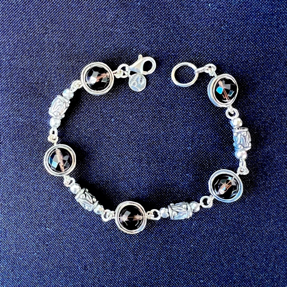 PZ Silver & Gemstone Beaded Bracelet